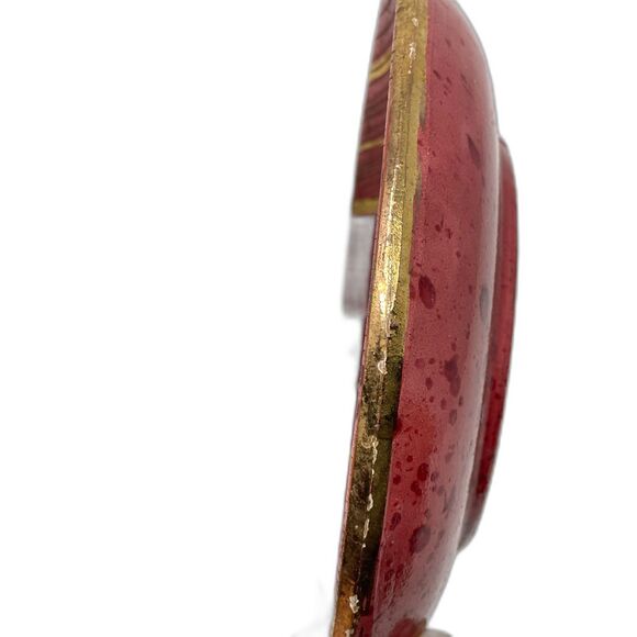 Vintage Large Pink and Gold Italian Ashtray - Picture 3 of 7